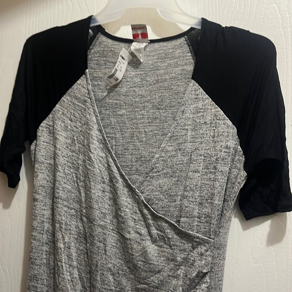 Comfortable Grey and Black Dress